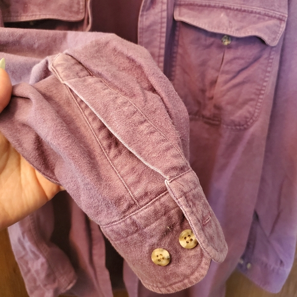 St. John's Bay 100% Cotton Work shirt jacket in multiple colors - Picture 10 of 14